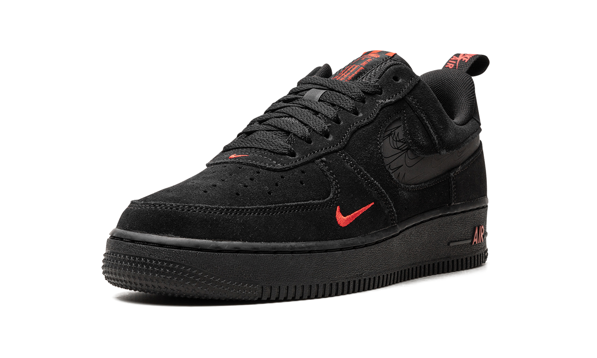 Nike Air Force 1 Low Multi Swoosh Black Crimson DZ4514 001