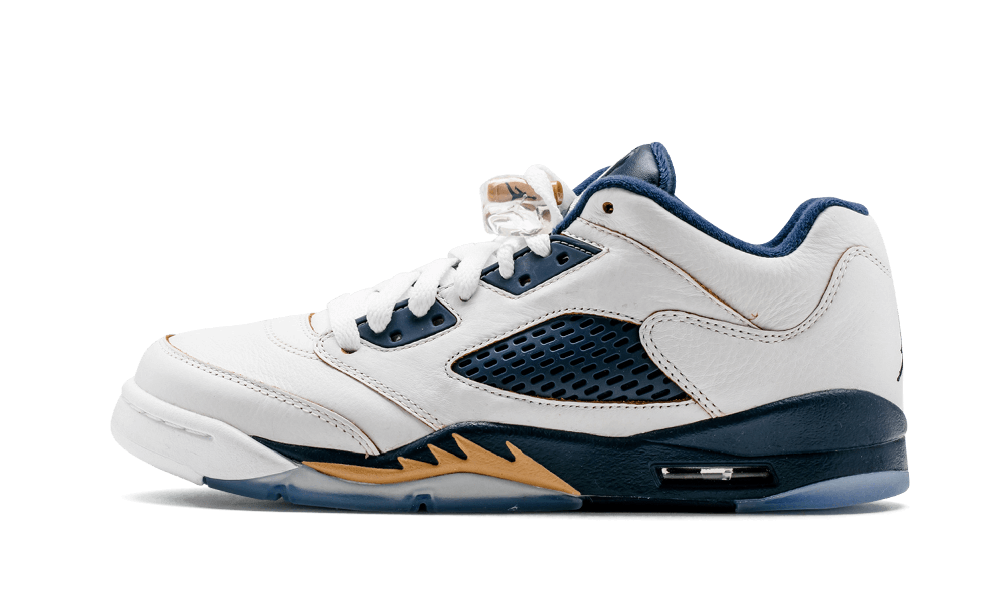 Air Jordan 5 Retro Low GS WHITE / METALLIC GOLD / MID NAVY 314338 135