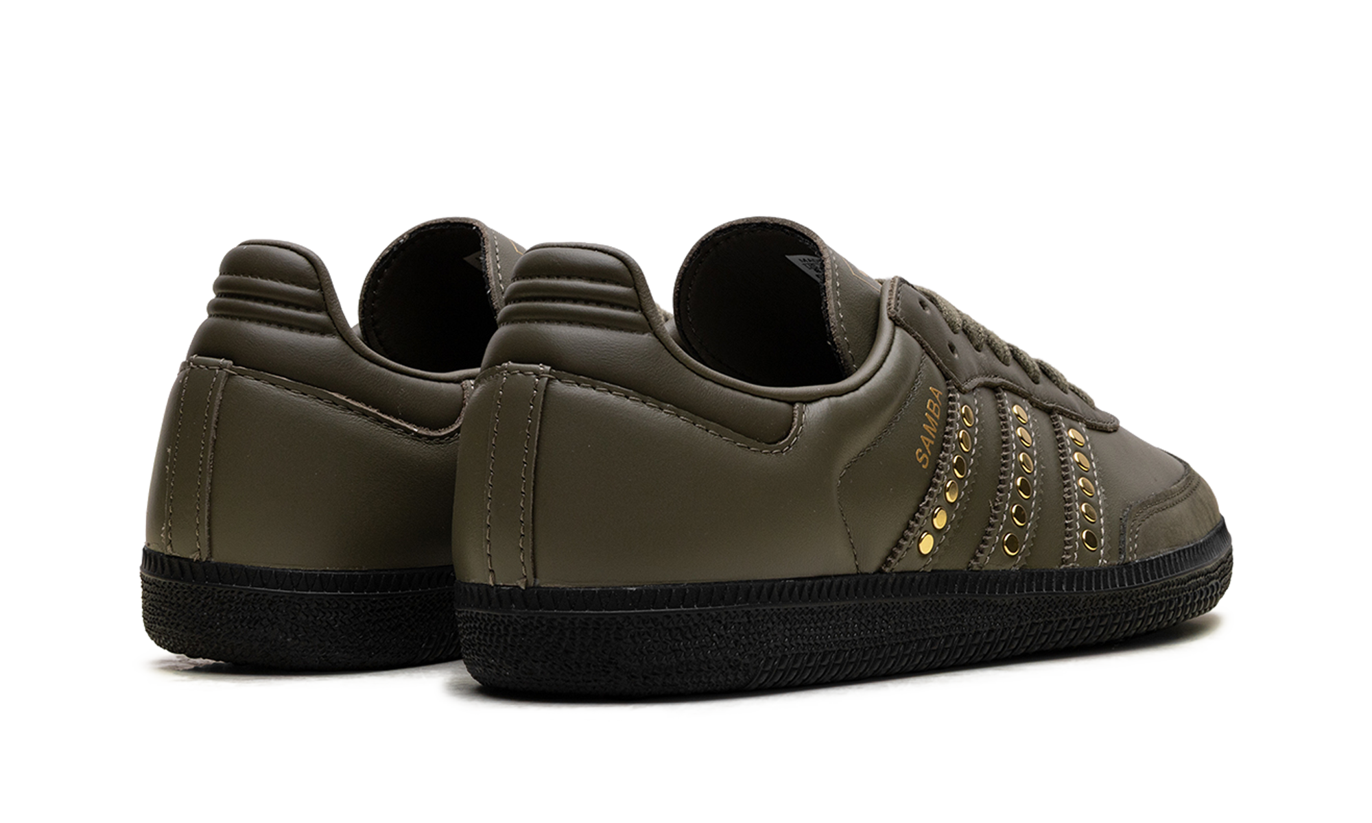 Adidas Samba OG WMNS Studded Stripes Dark Khaki Black JR8870