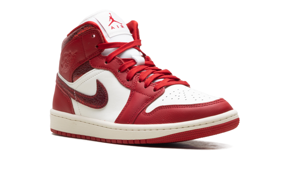 Air Jordan 1 Mid WMNS Red Cracked Leather HJ9337 106