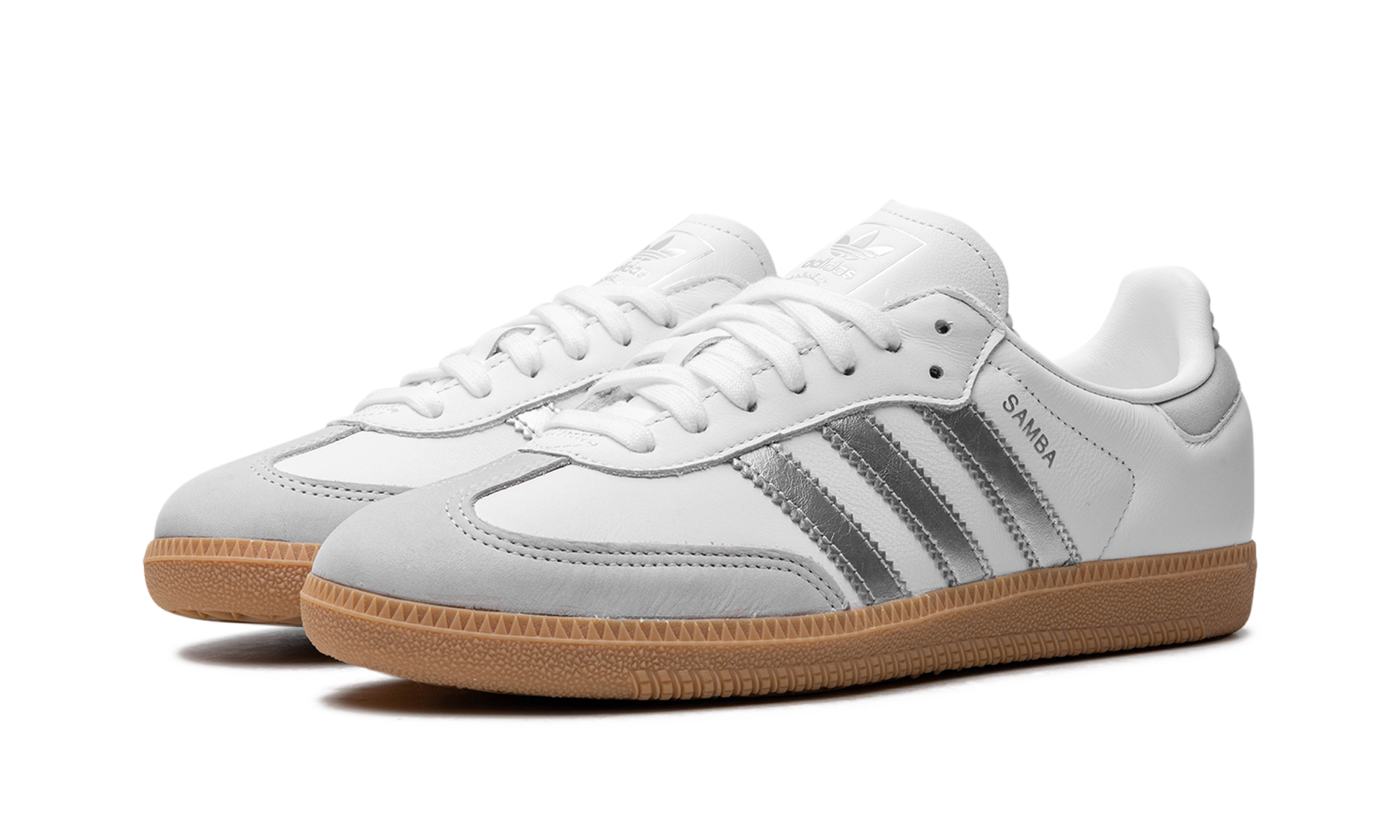 Adidas Samba OG WMNS White Silver Metallic Grey JI2725
