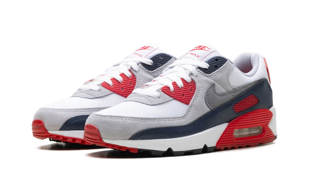 Nike AIR MAX 90 White/Cool Grey-university Red DM0029 117