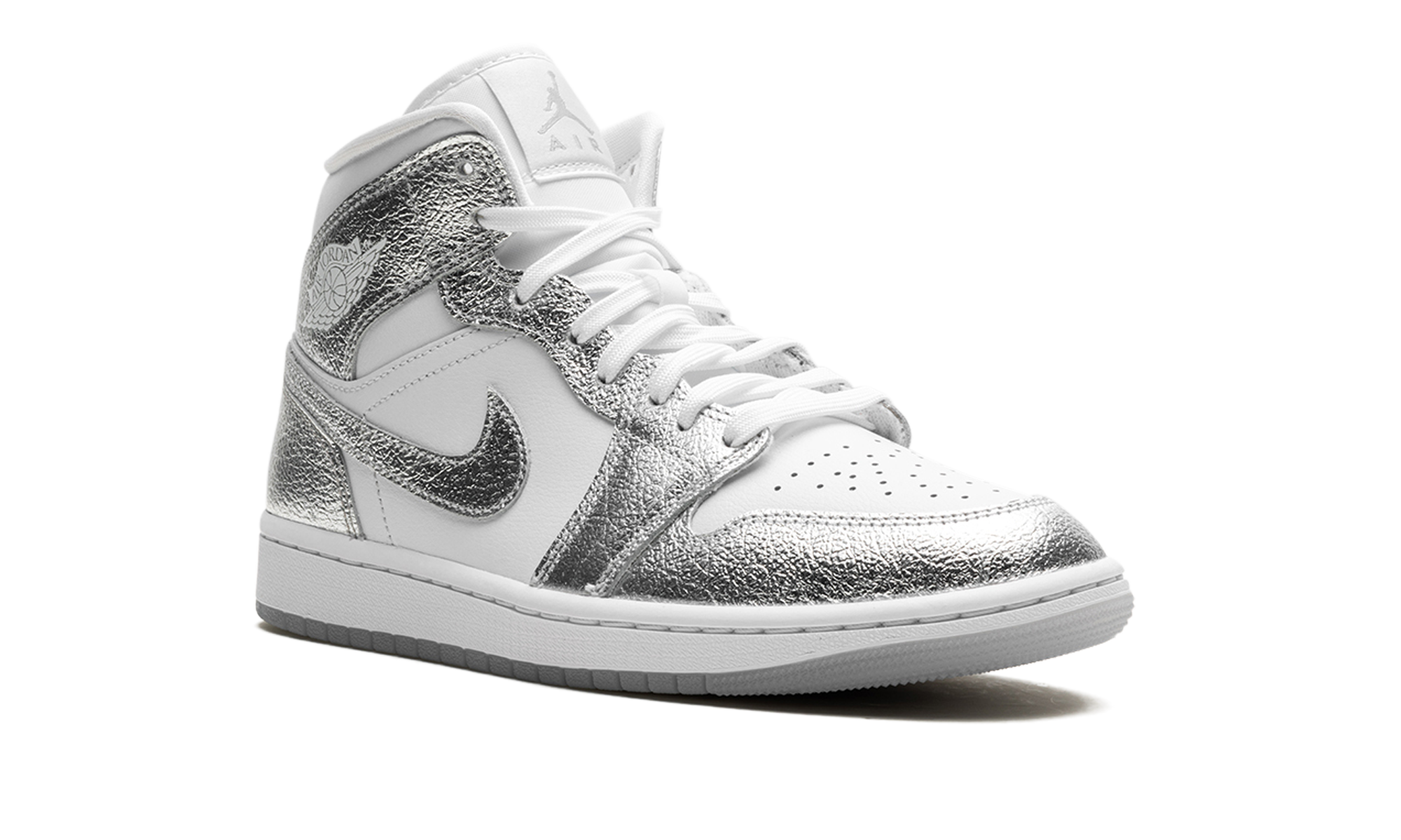 Air Jordan 1 Mid SE WMNS Metallic Silver FN5031 100