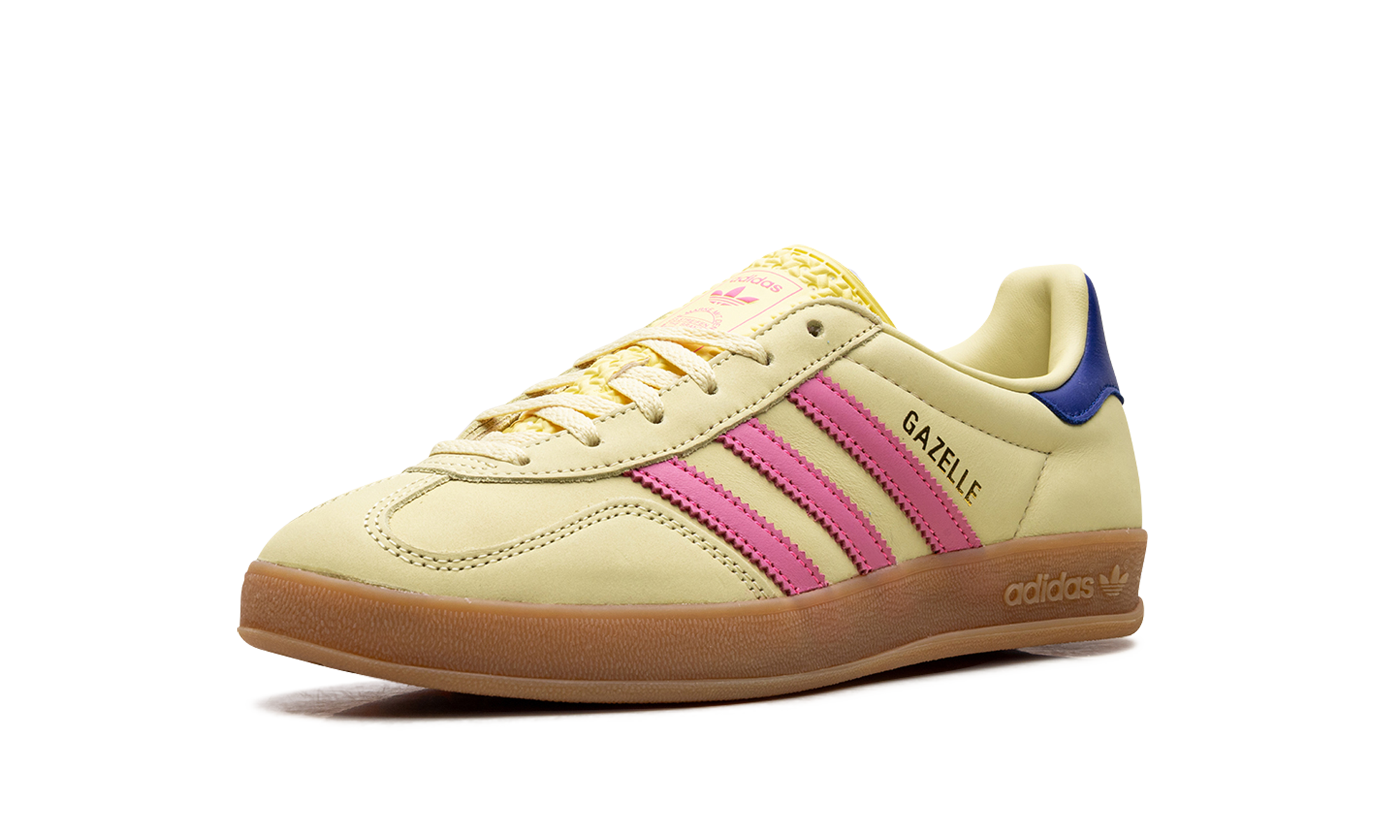 Adidas Gazelle Indoor WMNS Powder Yellow Lucid Pink Royal JI2719