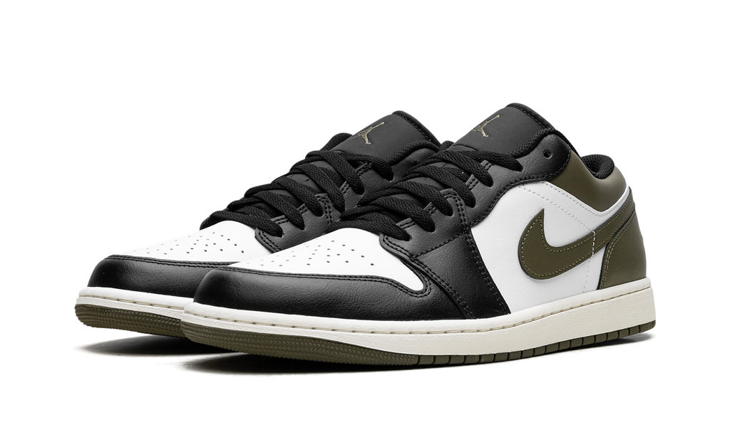 Air Jordan 1 Low Black Toe Medium Olive 553558 092