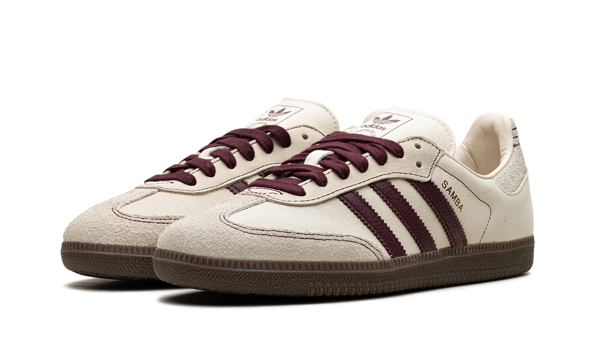 Adidas Samba OG WMNS Wonder White Maroon IG1987