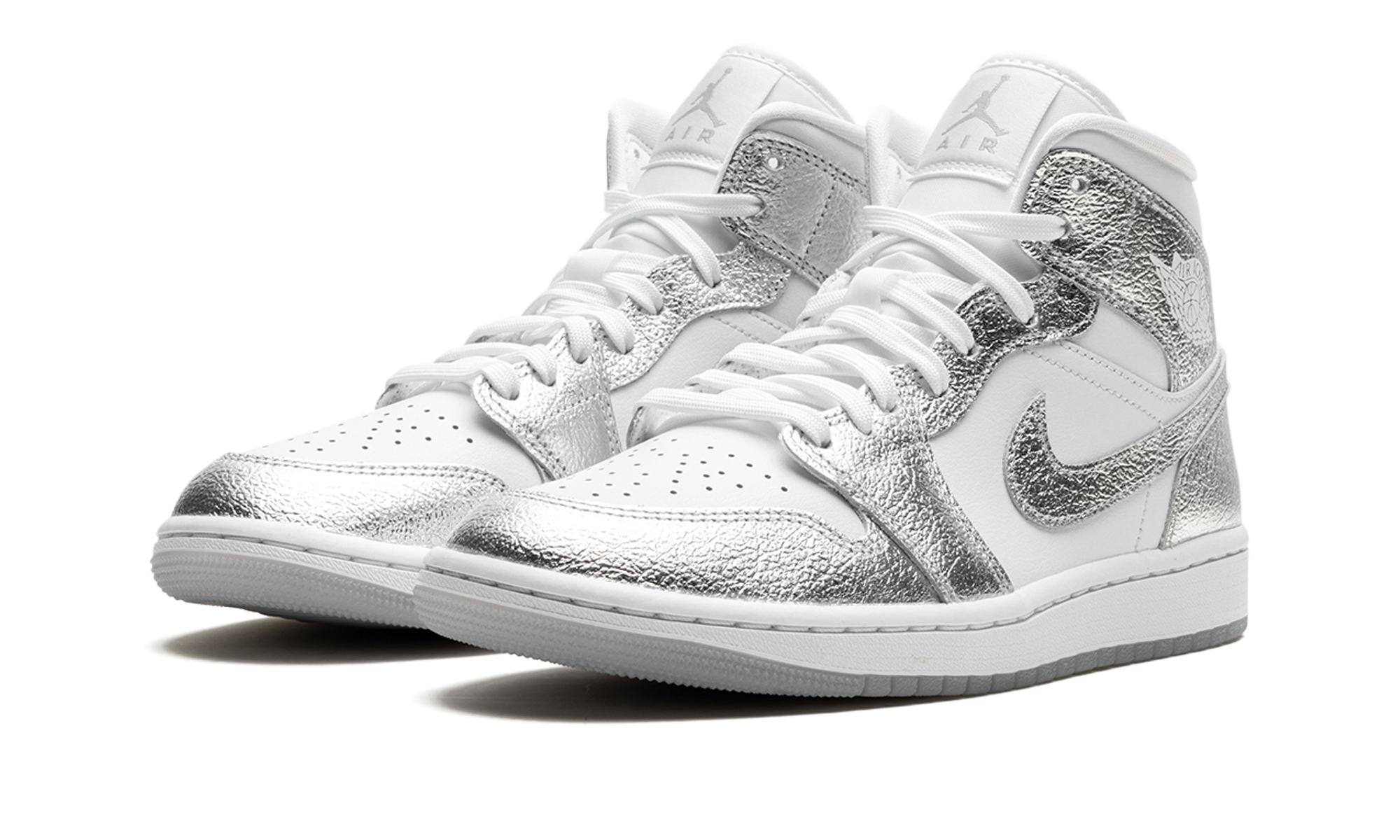 Air Jordan 1 Mid SE WMNS Metallic Silver FN5031 100