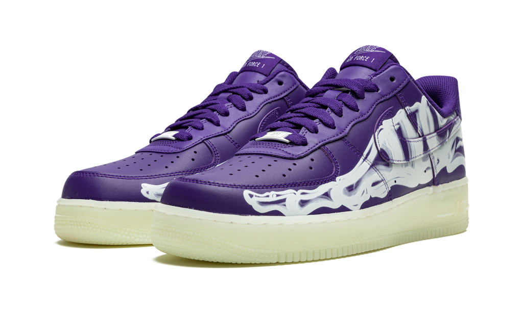 Nike Air Force 1 Low '07 QS Purple Skeleton Halloween CU8067 500
