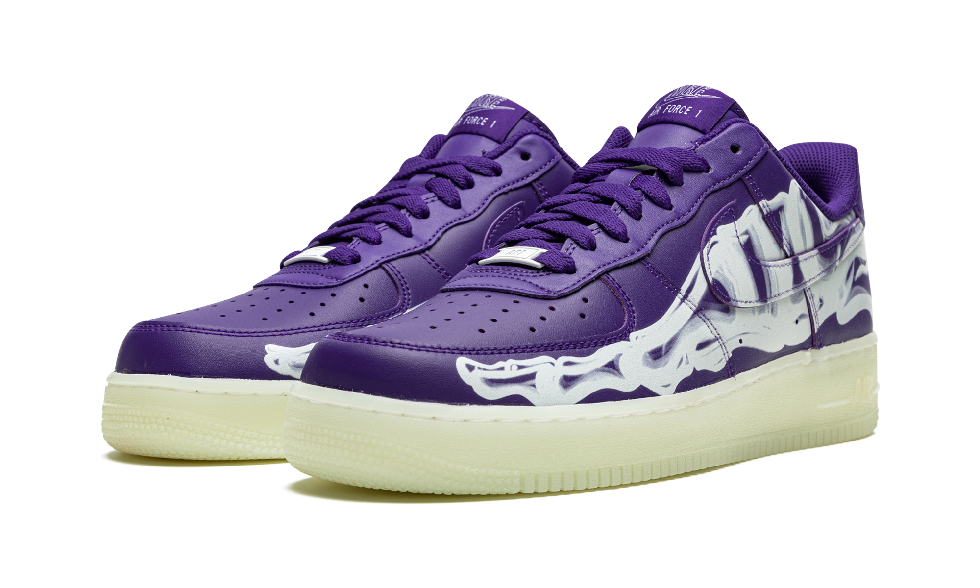 Nike Air Force 1 Low '07 QS Purple Skeleton Halloween CU8067 500
