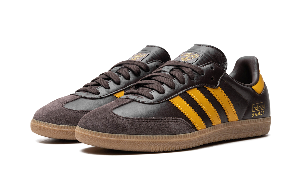 Adidas Samba OG Dark Brown Preloved Yellow IG6174