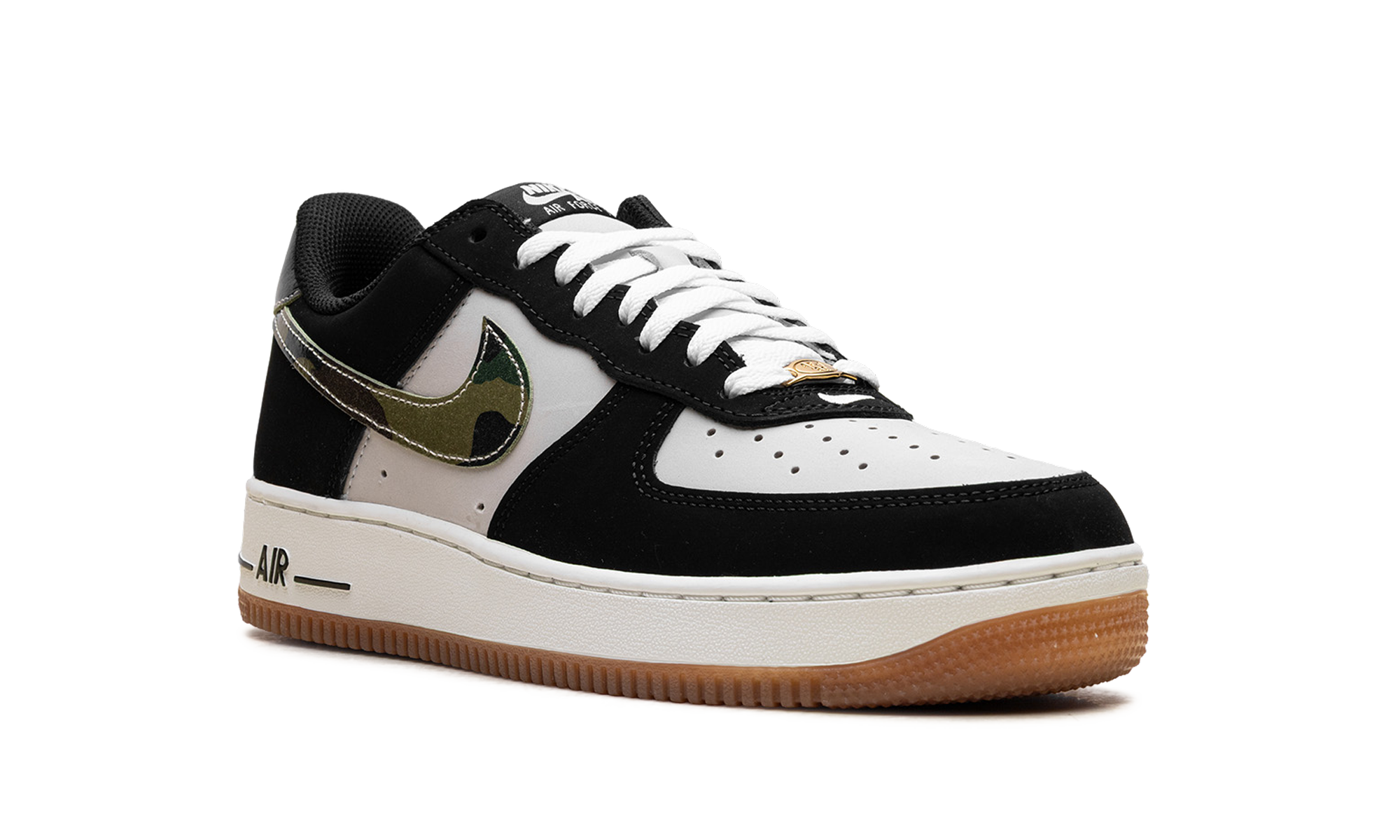 Nike Air Force 1 Low '07 LV8 Black Patent Camo Swoosh HQ1967 100