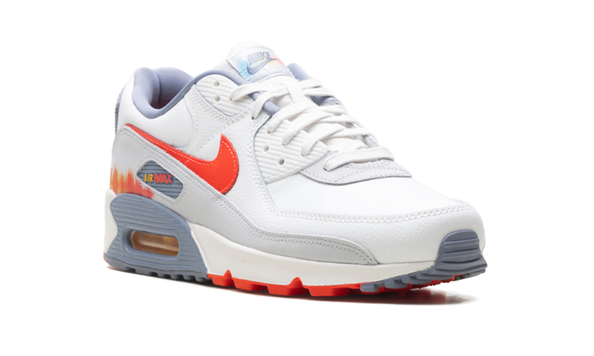 Nike Air Max 90 Premium Summit White Ashen Slate Pure Platinum Bright Crimson HJ9147 121