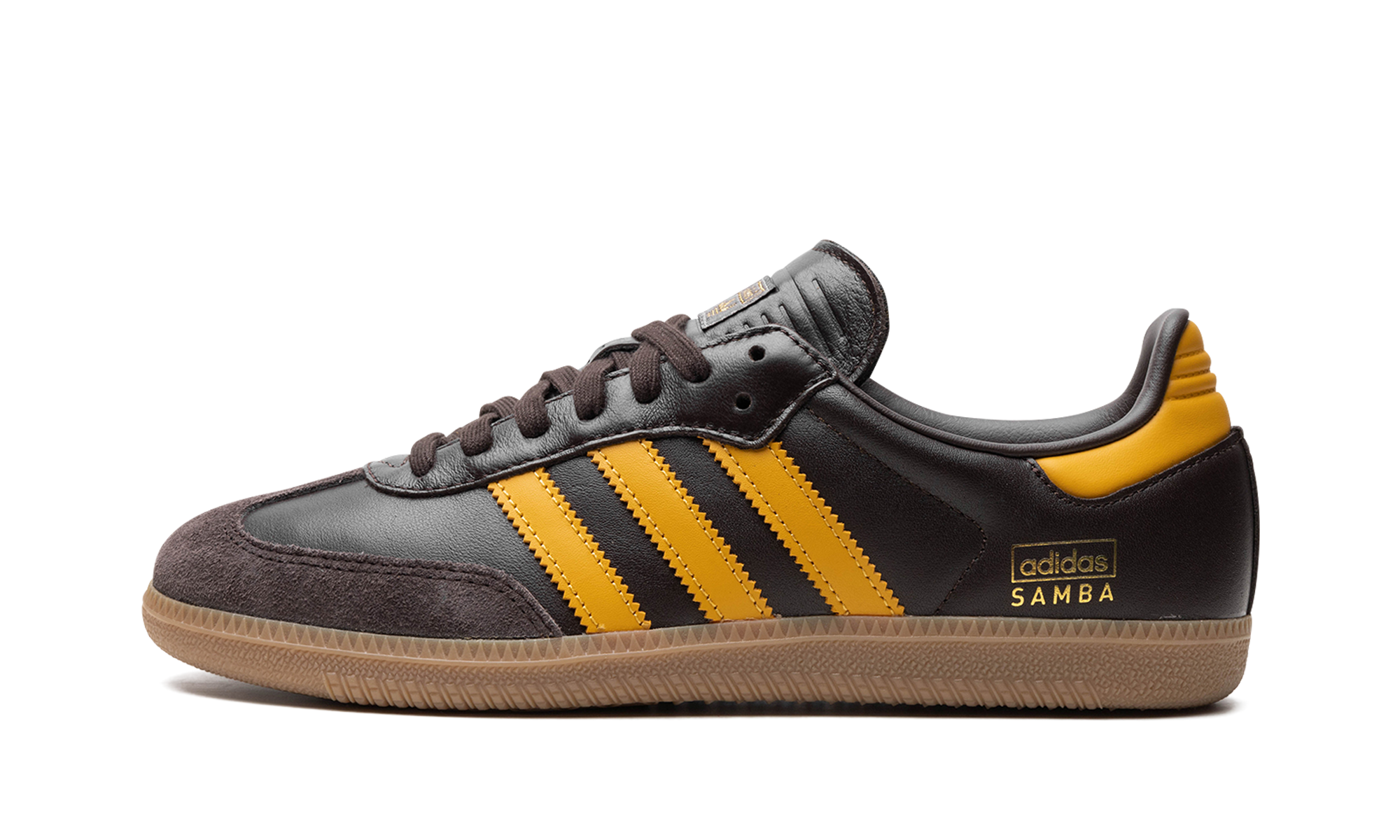 Adidas Samba OG Dark Brown Preloved Yellow IG6174