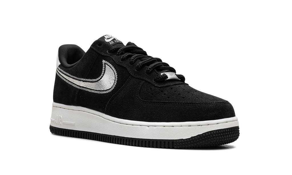 Nike Air Force 1 Low '07 LV8 Black Sail Embroidered Swoosh HJ4465 001