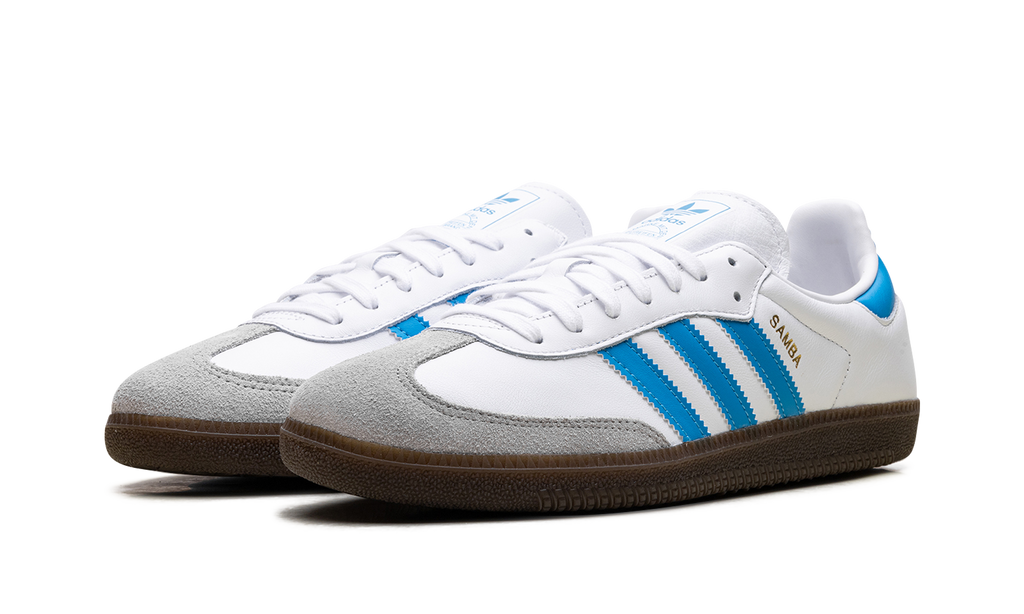 Adidas Samba OG White Shock Cyan JR0612