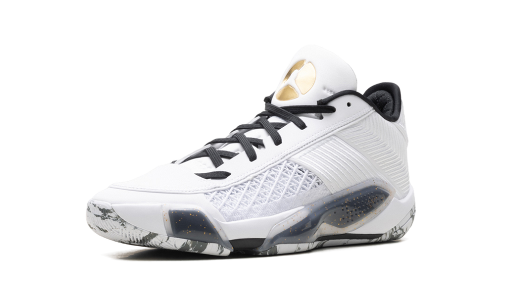 Jordan 38 Low White Metallic Gold Black FD2326 107