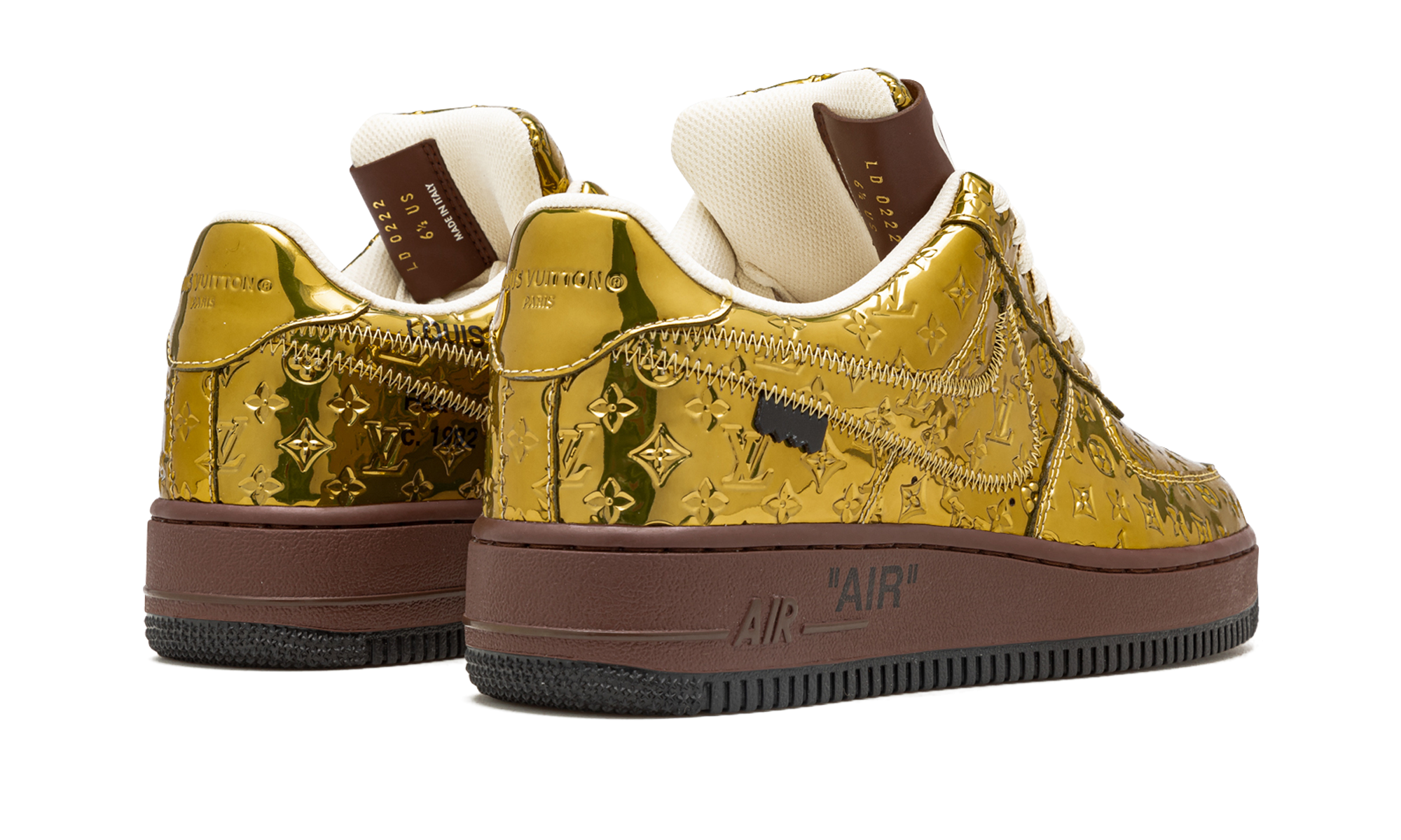 Nike Louis Vuitton Air Force 1 Low Virgil Abloh - Metallic Gold 1A9VG3