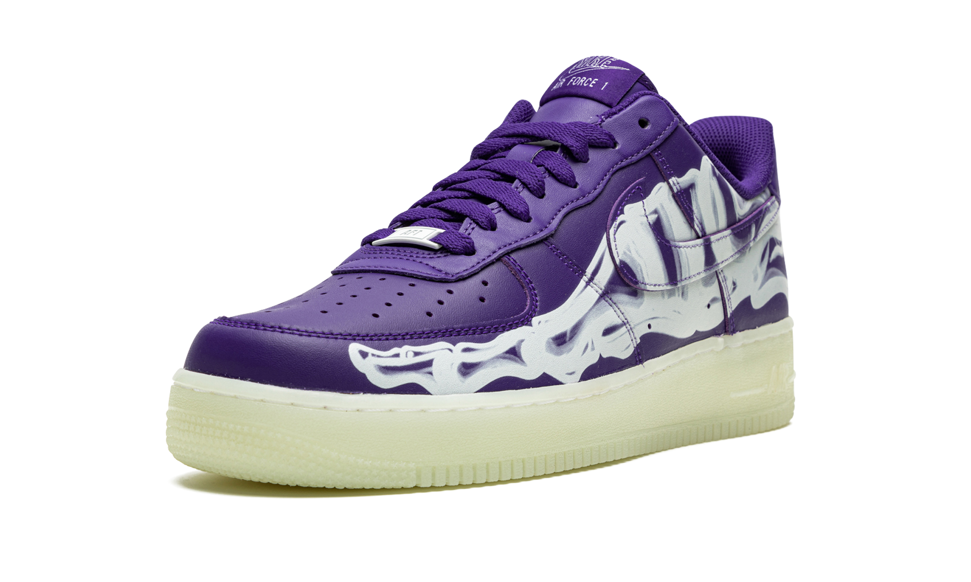Nike Air Force 1 Low '07 QS Purple Skeleton Halloween CU8067 500