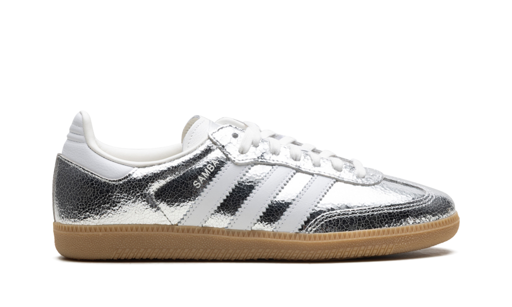 Adidas Samba OG WMNS Silver Metallic Cracked Leather JR0035