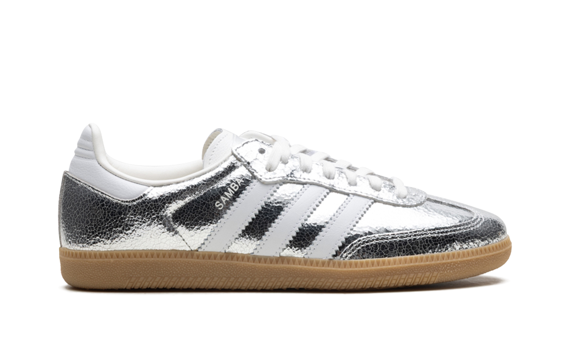 Adidas Samba OG WMNS Silver Metallic Cracked Leather JR0035