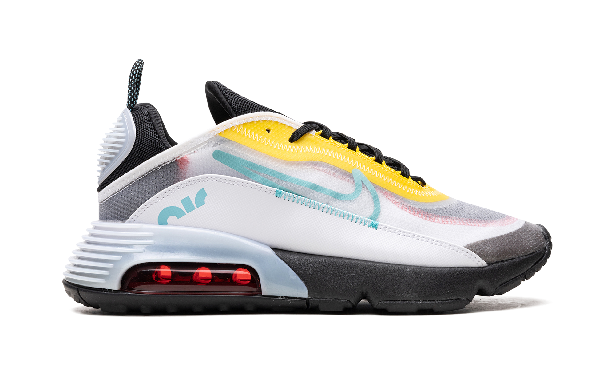 Nike Air Max 2090 White Speed Yellow Bleached Aqua
