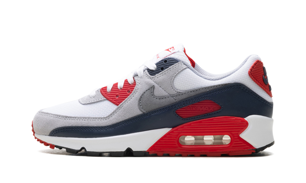 Nike AIR MAX 90 White/Cool Grey-university Red DM0029 117