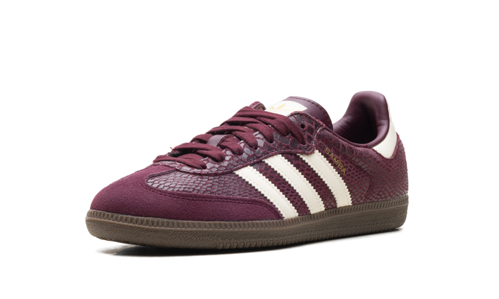 Adidas Samba OG WMNS Snakeskin Maroon Cream White IH3979