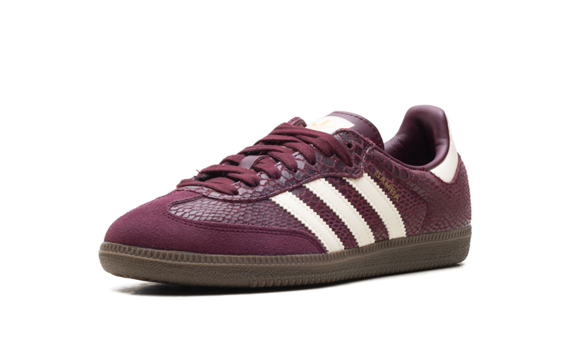Adidas Samba OG WMNS Snakeskin Maroon Cream White IH3979