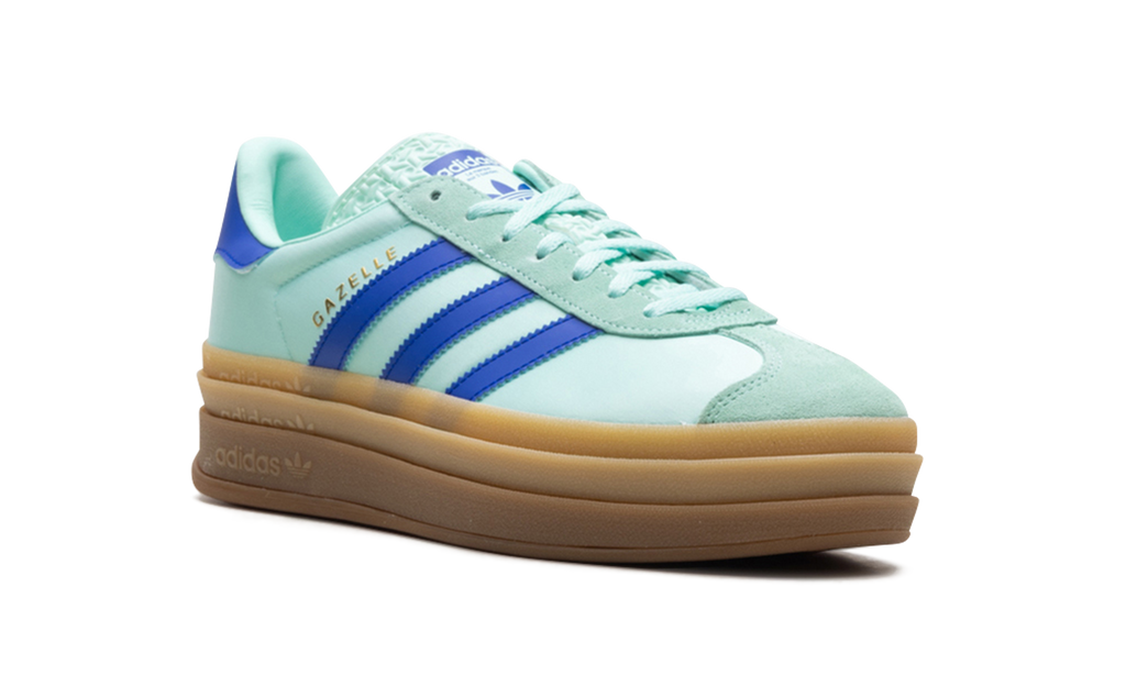 Adidas Gazelle Bold WMNS Clear Mint Lucid Blue Gold Metallic JI2702