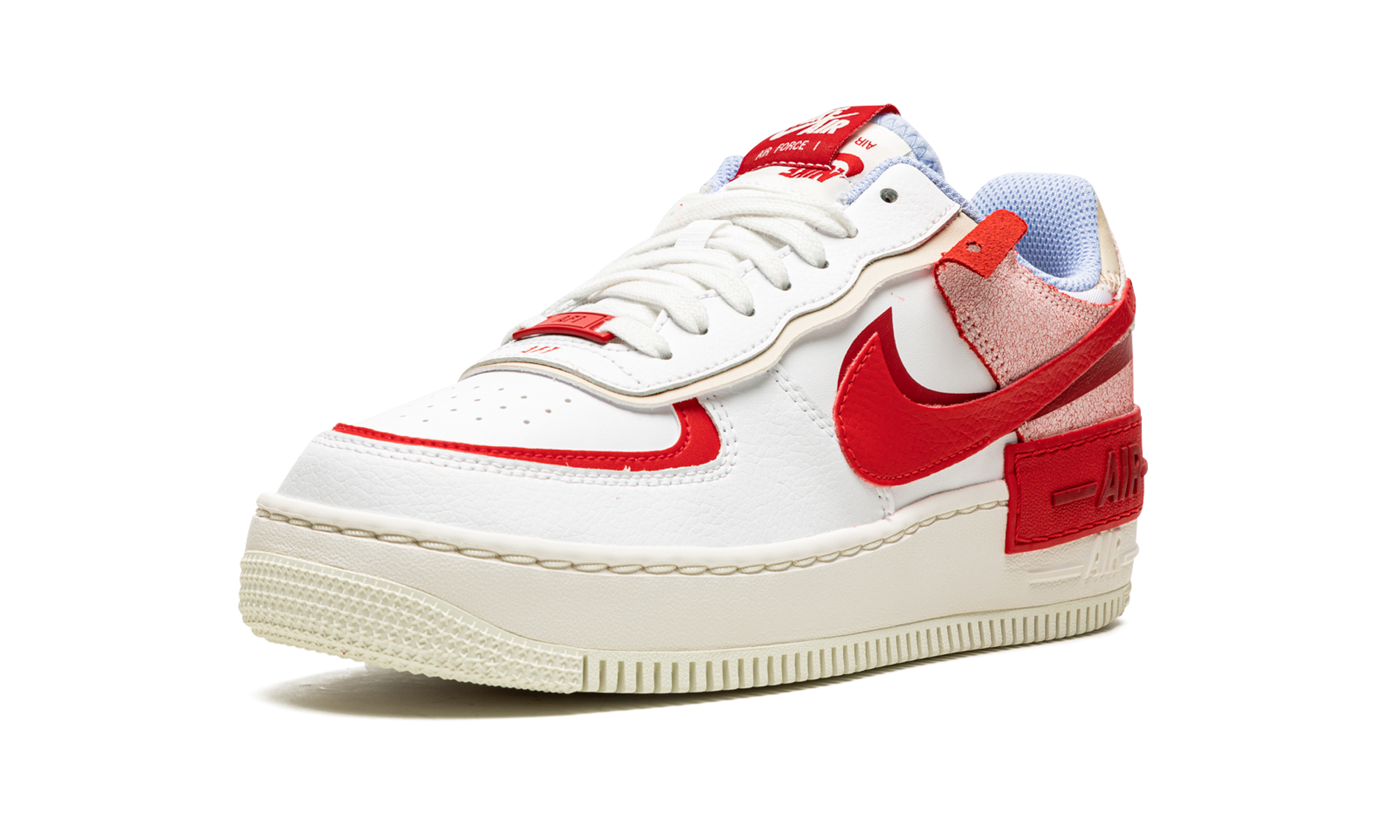 Nike AIR FORCE 1 LO SHADO MNS WMNS Red Cracked Leather CI0919 108