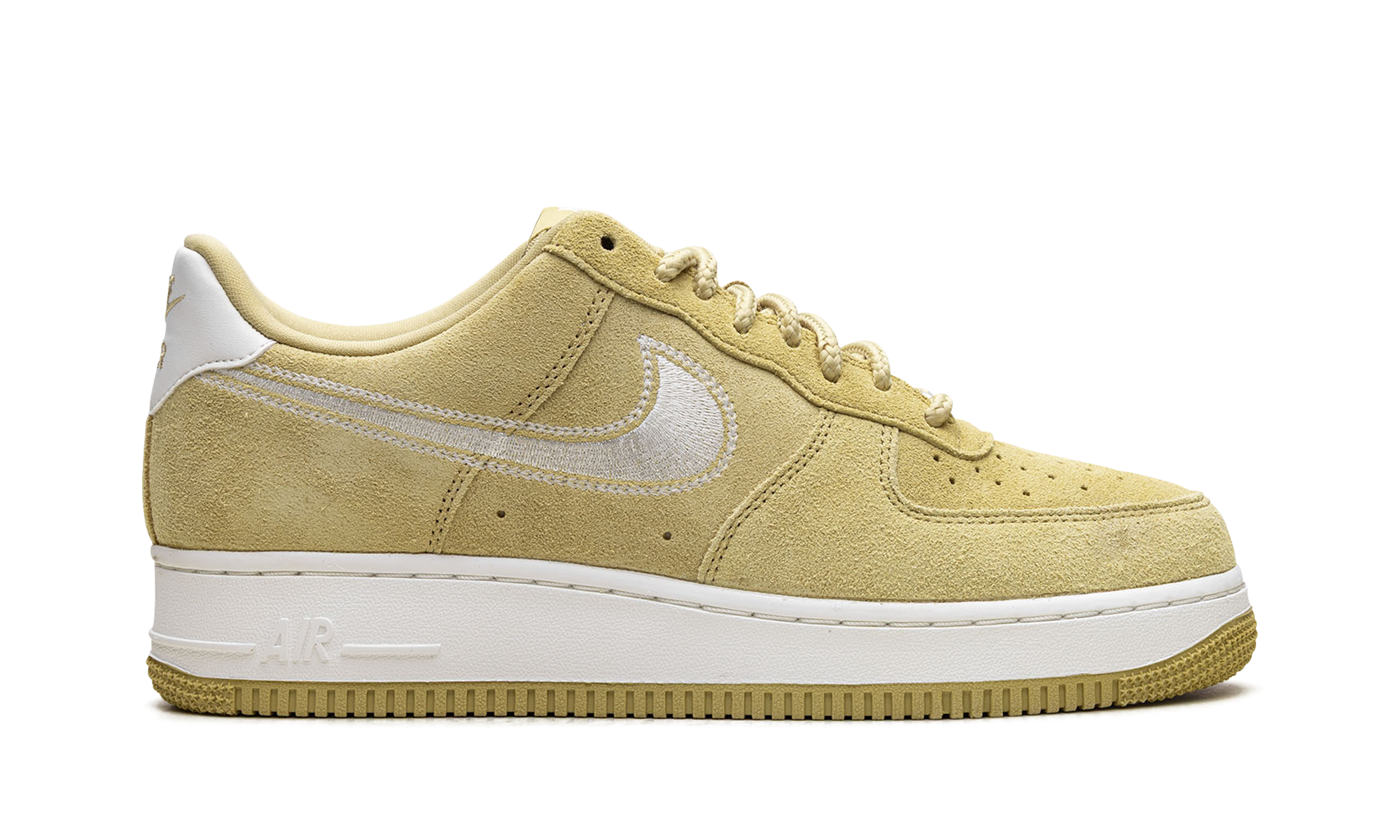 Nike Air Force 1 Low '07 LV8 Buff Gold Sail Embroidered Swoosh HJ4465 700