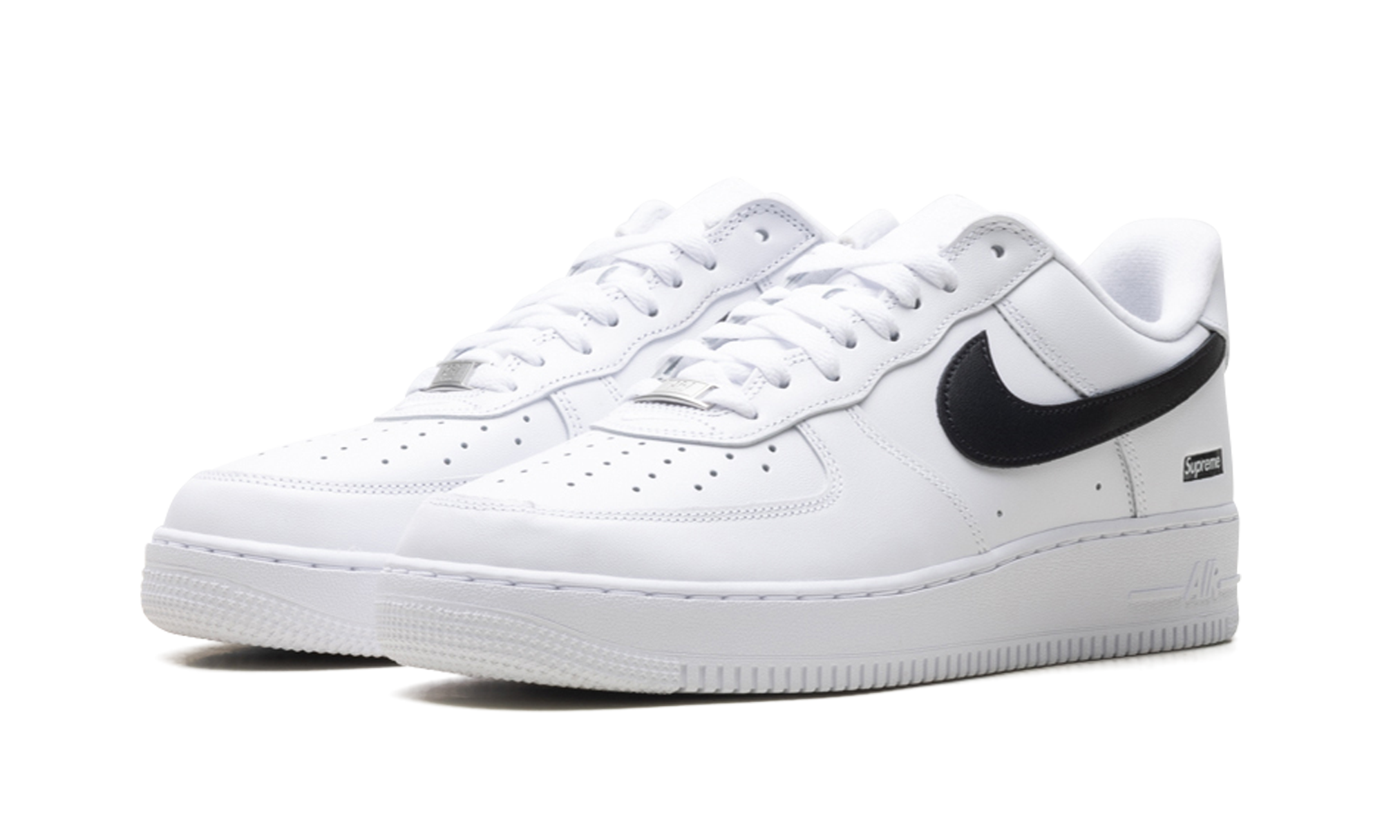 Nike Air Force 1 Low Supreme - Mini Box Logo White / Black CU9225 102
