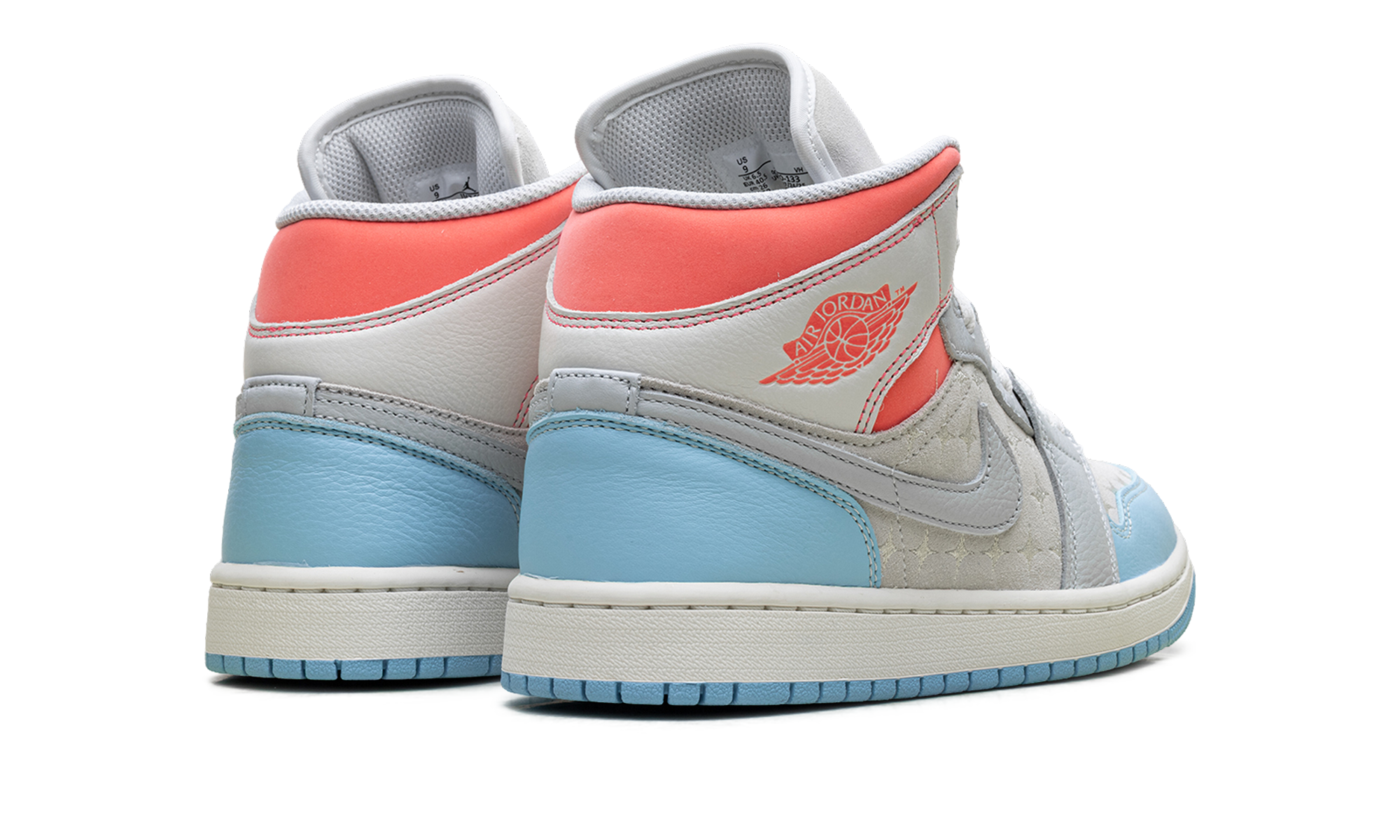Air Jordan 1 Mid WMNS White/Light Blue/Pink IM7420 133