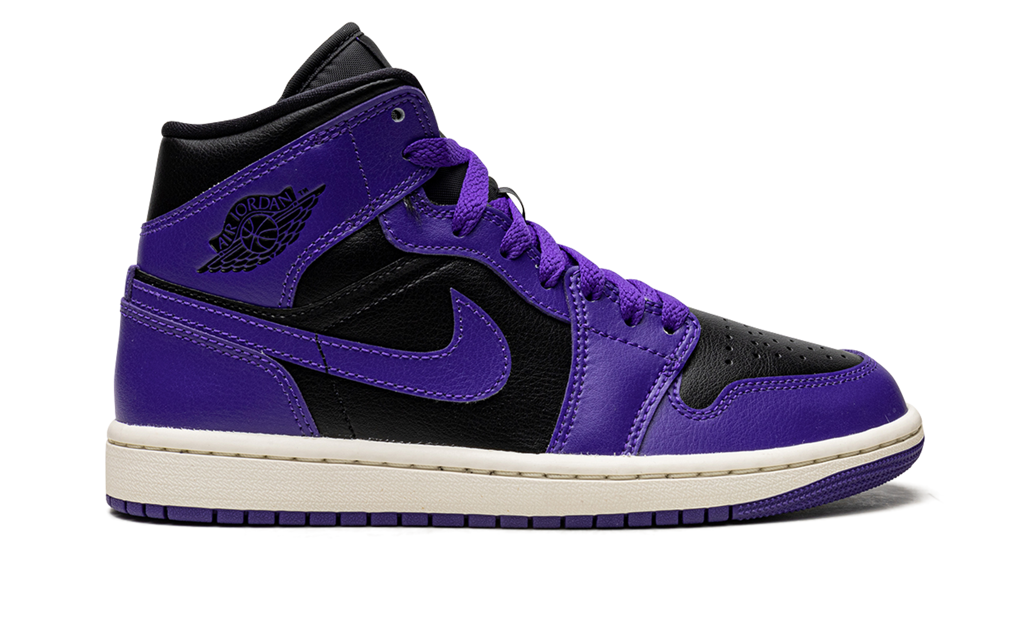 JORDAN 1 MID WMNS Black/Purple BQ6472 051