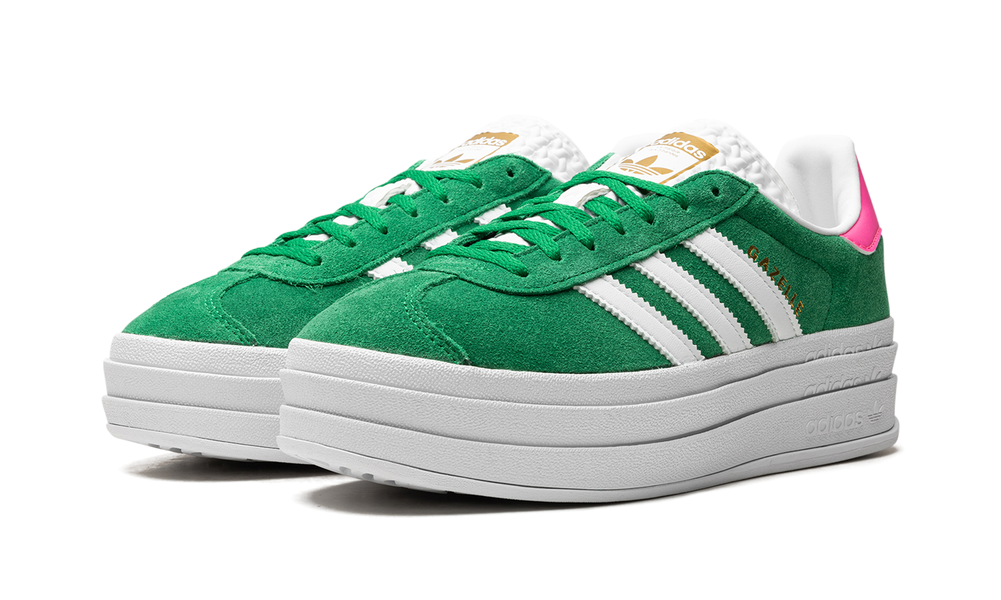 Adidas Gazelle Bold WMNS Green Lucid Pink IG3136
