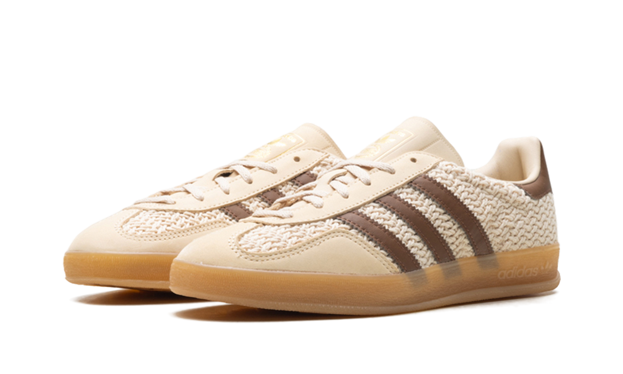 Adidas Gazelle Indoor Cream/Brown Knit JS1418