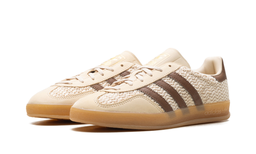 Adidas Gazelle Indoor Cream/Brown Knit JS1418
