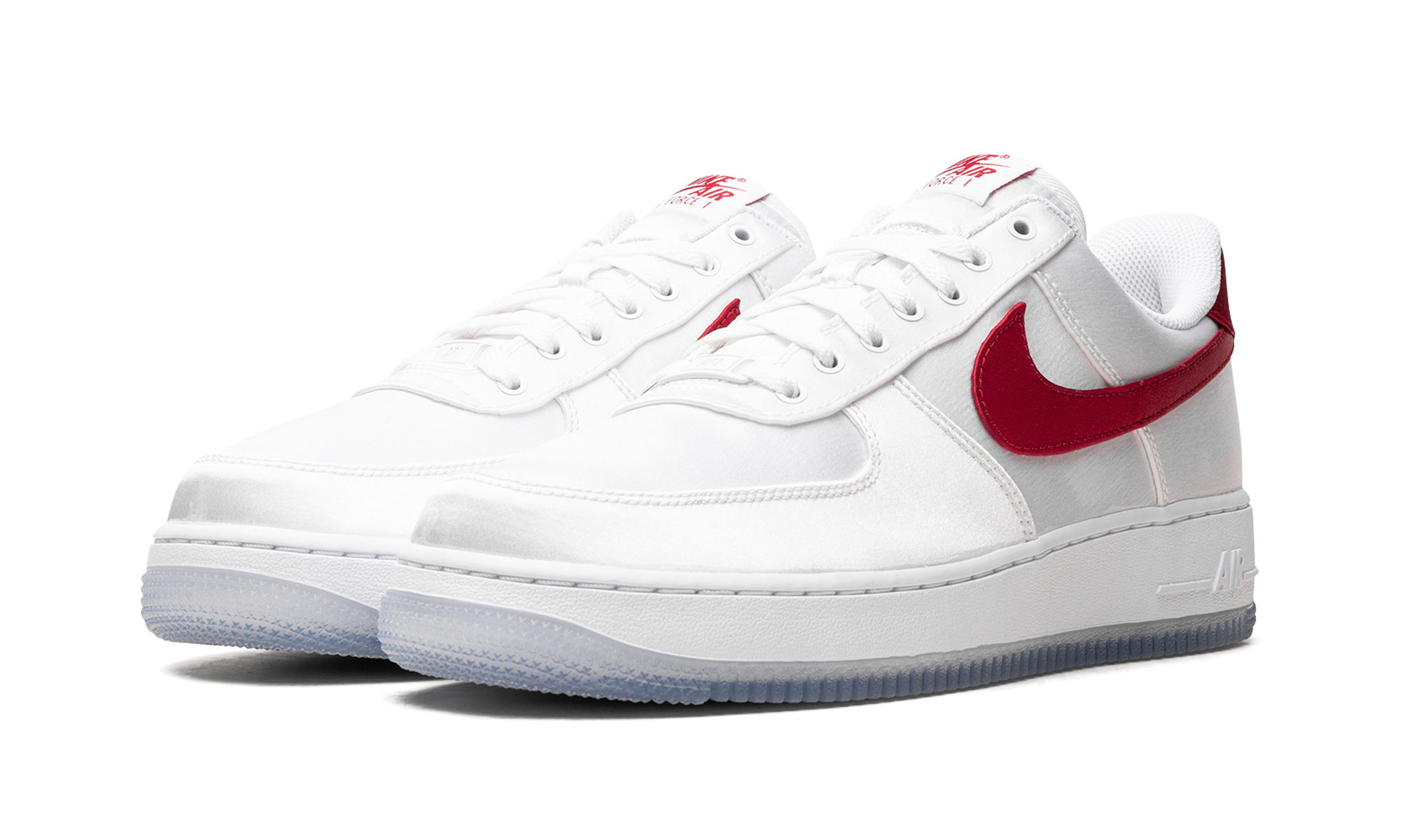 Nike AIR FORCE 1 LO '07 WMNS Satin White Varsity Red DX6541 100