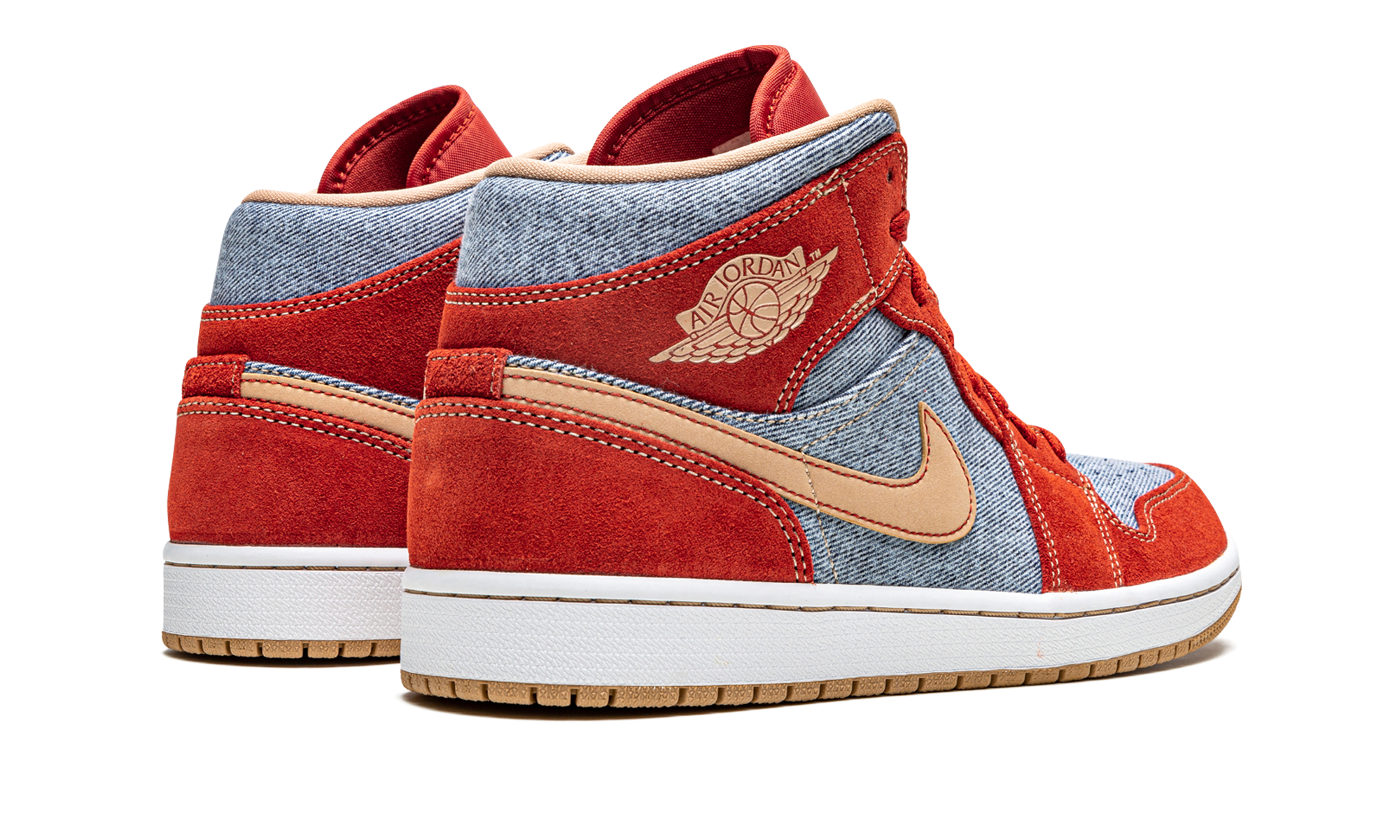 Air Jordan 1 Mid SE Denim Red Suede DM4352 600