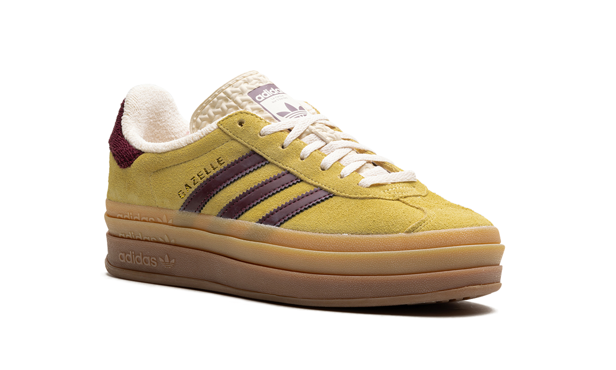 Adidas Gazelle Bold Platform WMNS Yellow Burgundy IF5937