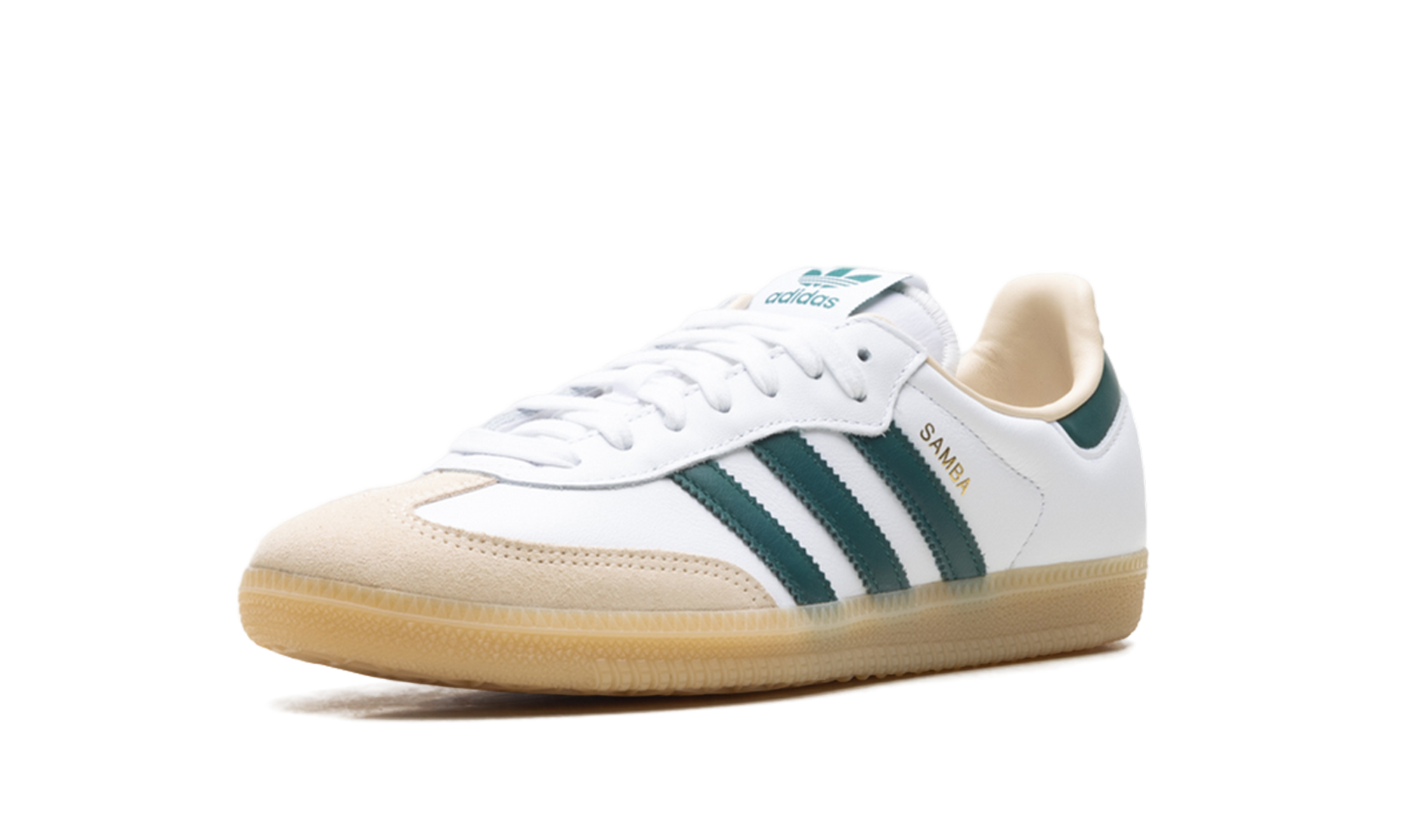 Adidas SAMBA OG Cloud White Collegiate Green Gum JS3831