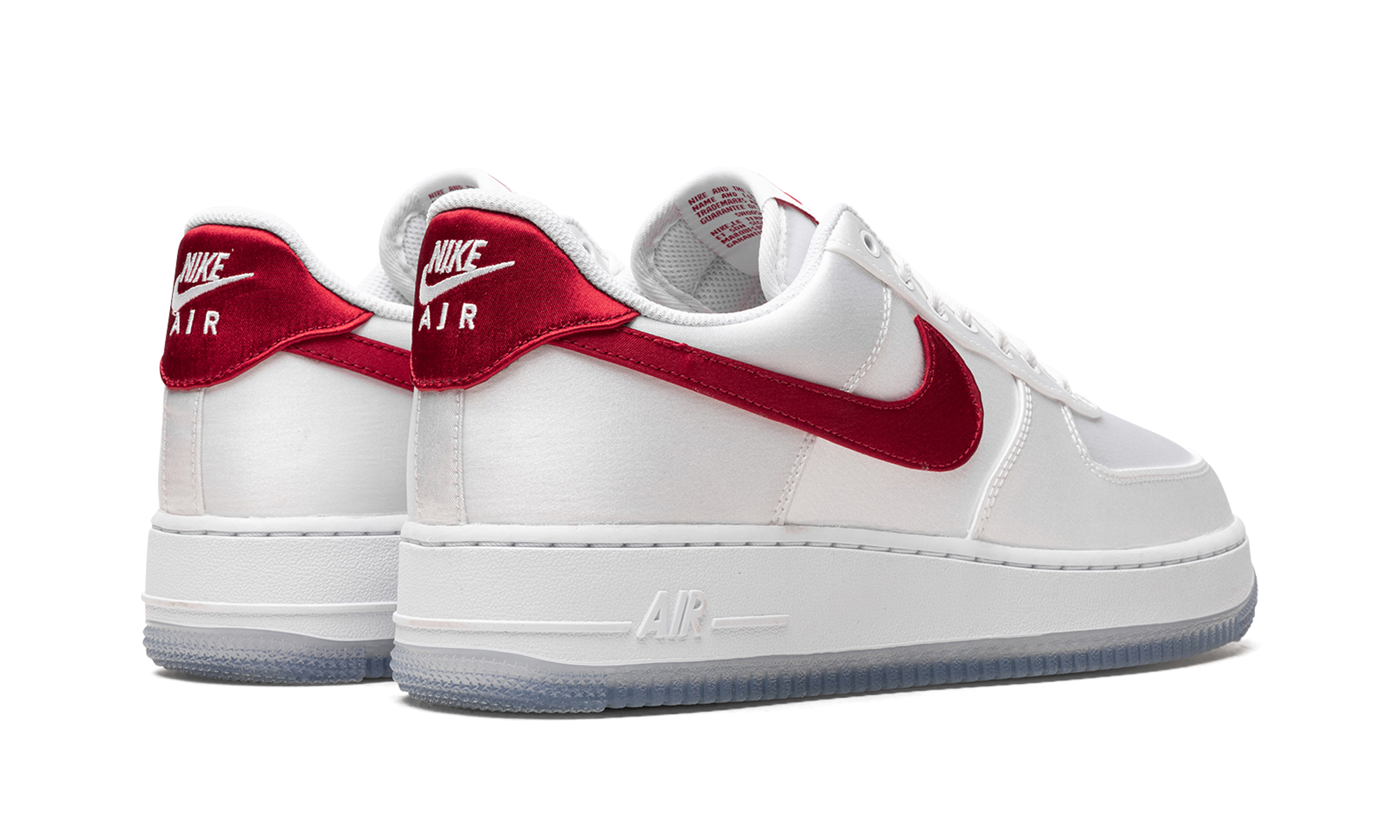 Nike AIR FORCE 1 LO '07 WMNS Satin White Varsity Red DX6541 100