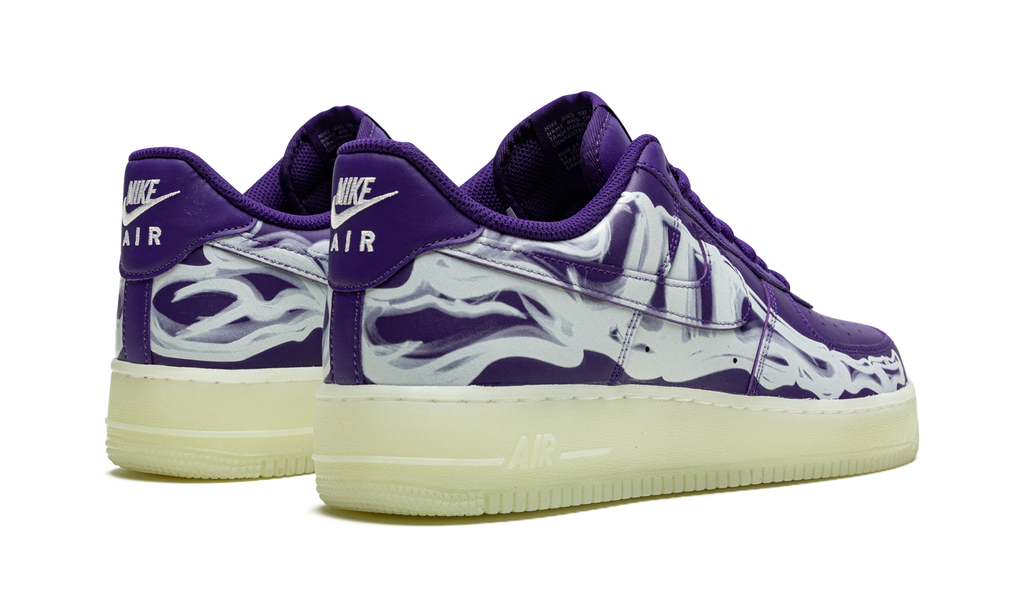 Nike Air Force 1 Low '07 QS Purple Skeleton Halloween CU8067 500