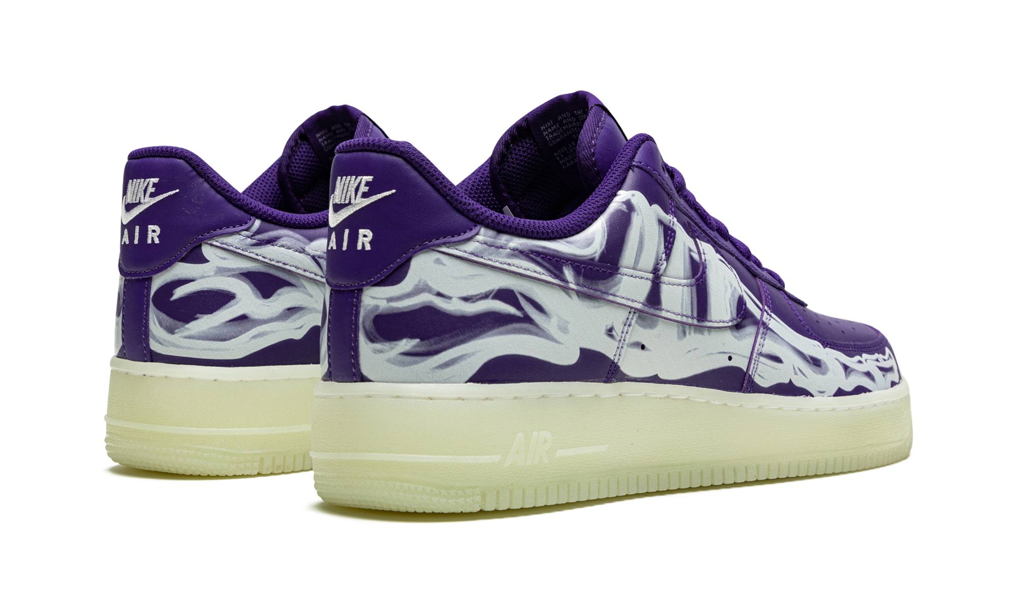 Nike Air Force 1 Low '07 QS Purple Skeleton Halloween CU8067 500