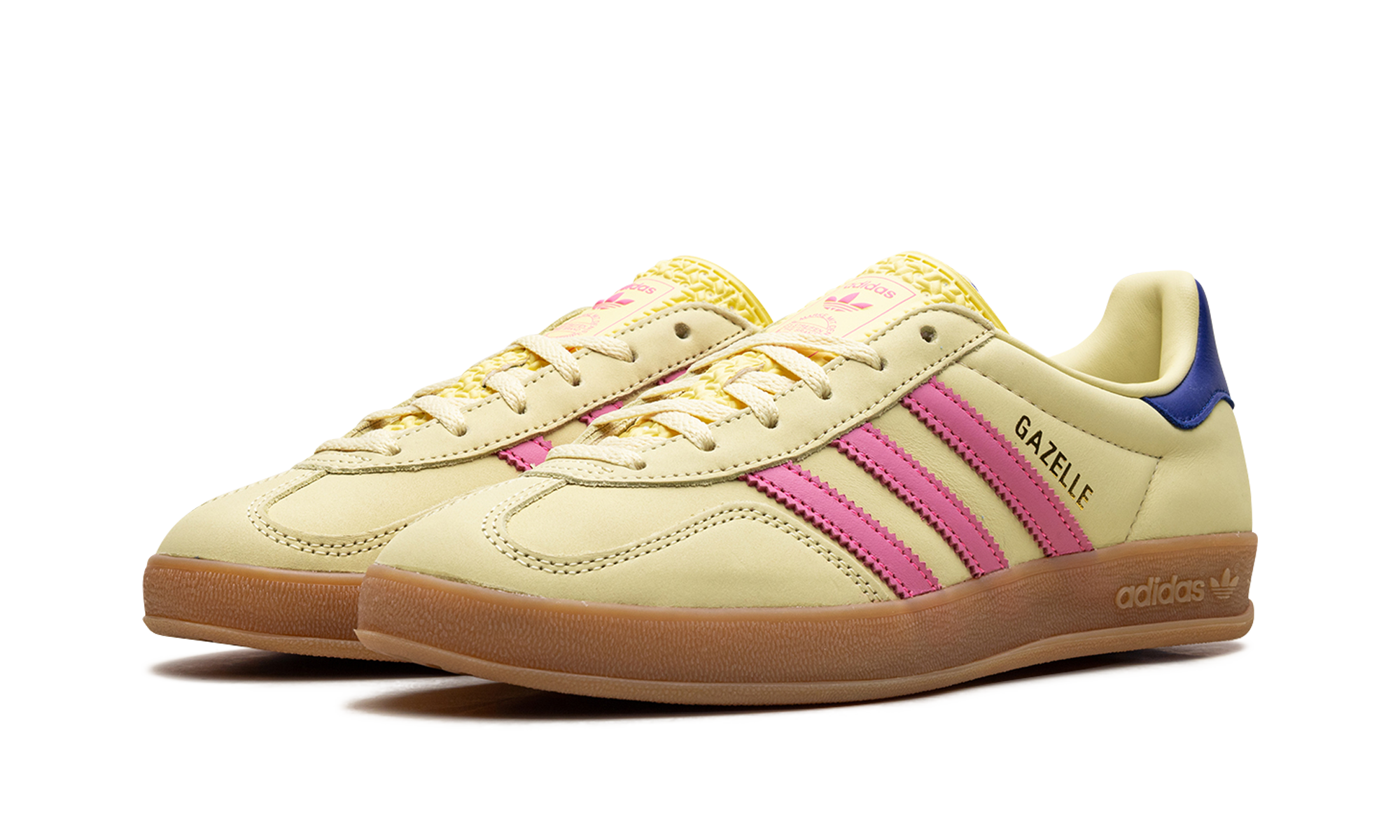 Adidas Gazelle Indoor WMNS Powder Yellow Lucid Pink Royal JI2719