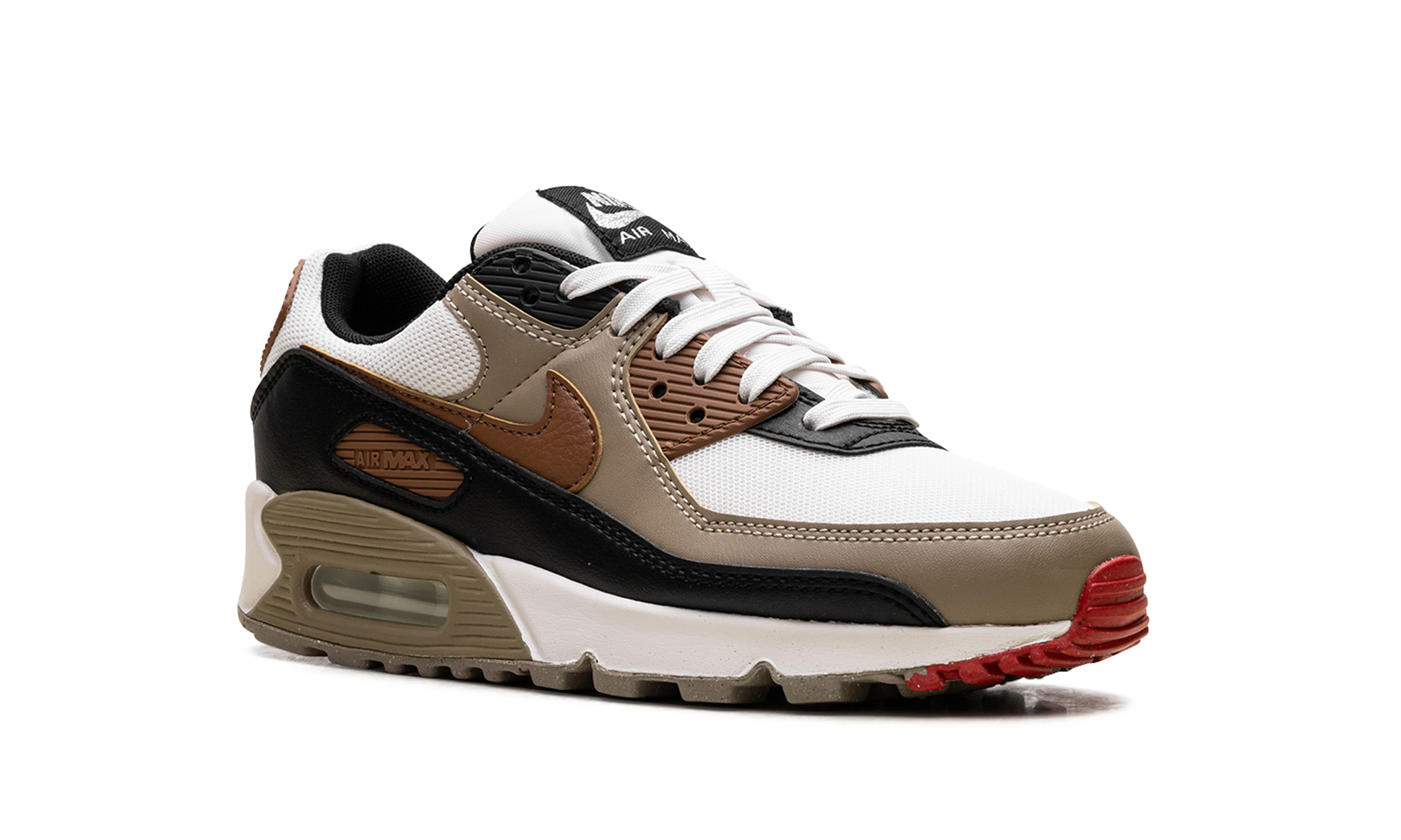Nike Air Max 90 WMNS Phantom Black Fire Red Light British Tan DH8010 005