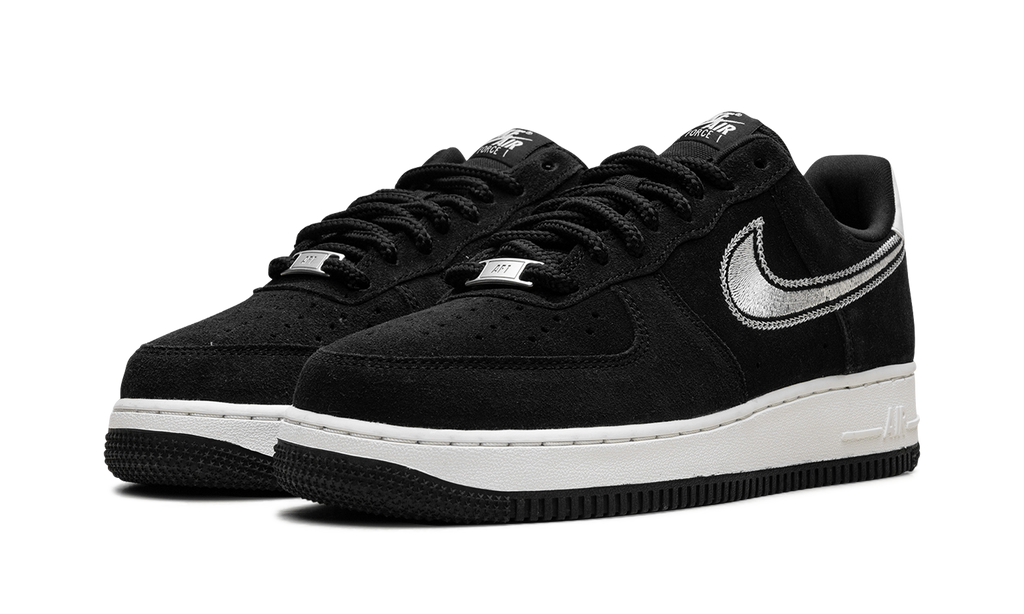 Nike Air Force 1 Low '07 LV8 Black Sail Embroidered Swoosh HJ4465 001