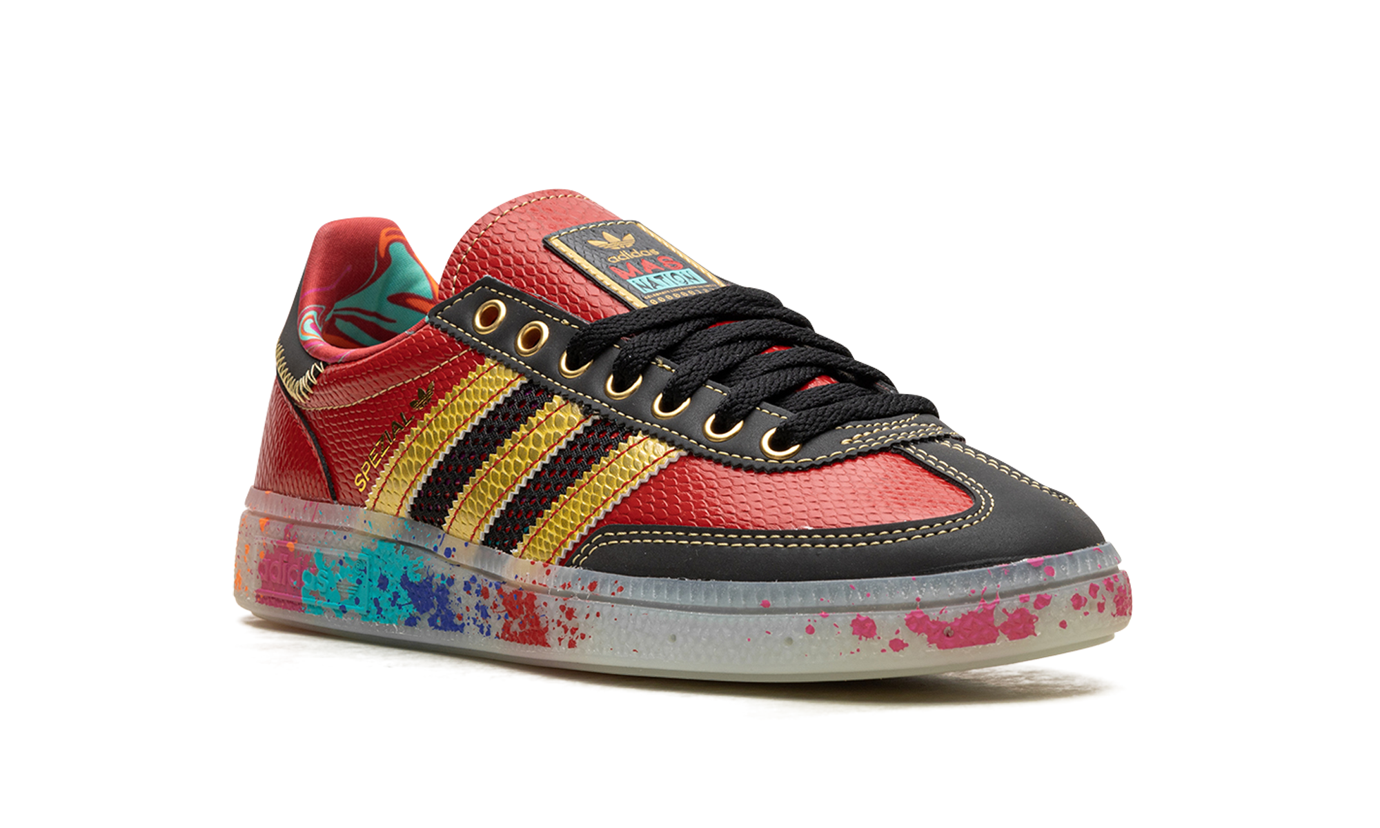 Adidas Handball Spezial S.E.E.D. - Scarlet Gold Paint Splatter ID8617