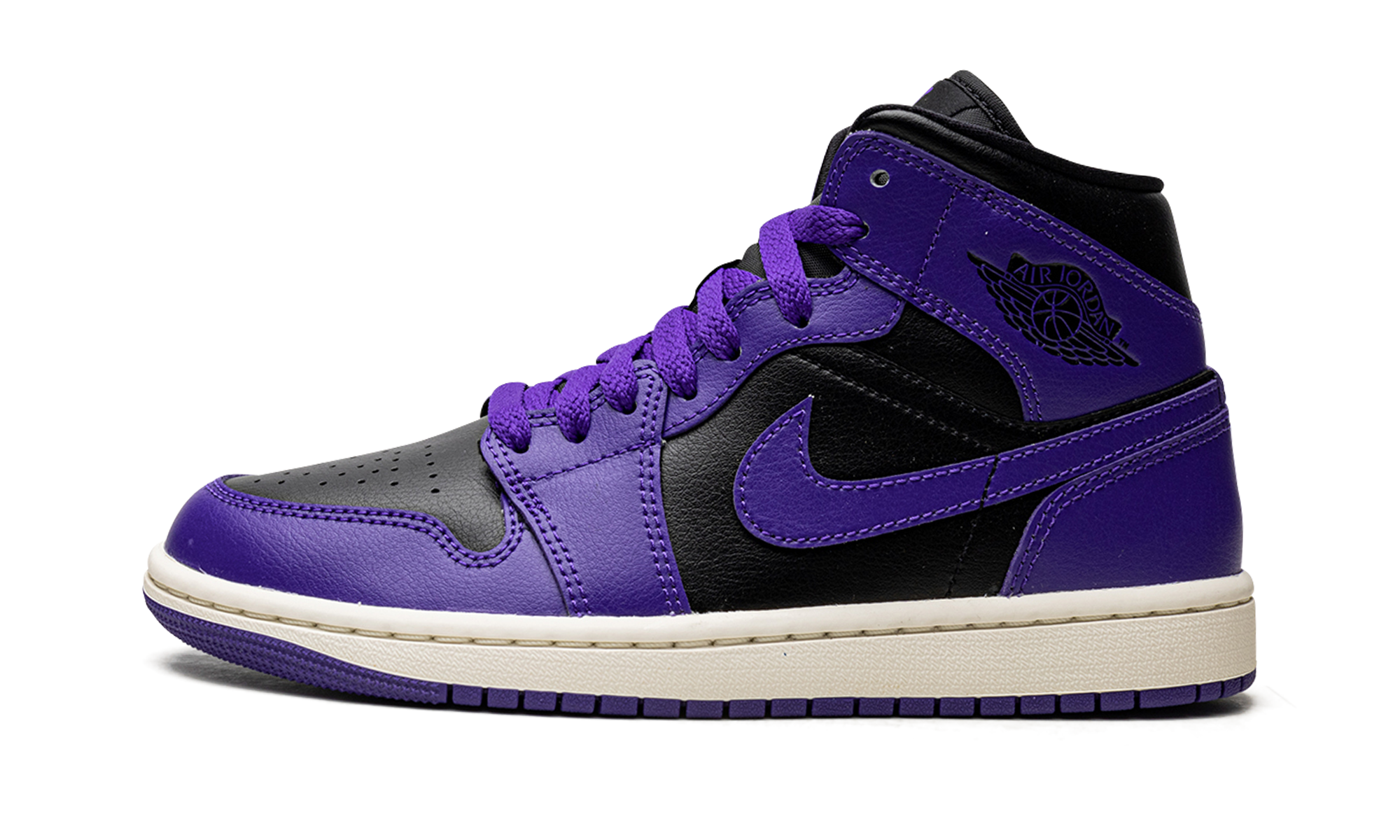 JORDAN 1 MID WMNS Black/Purple BQ6472 051