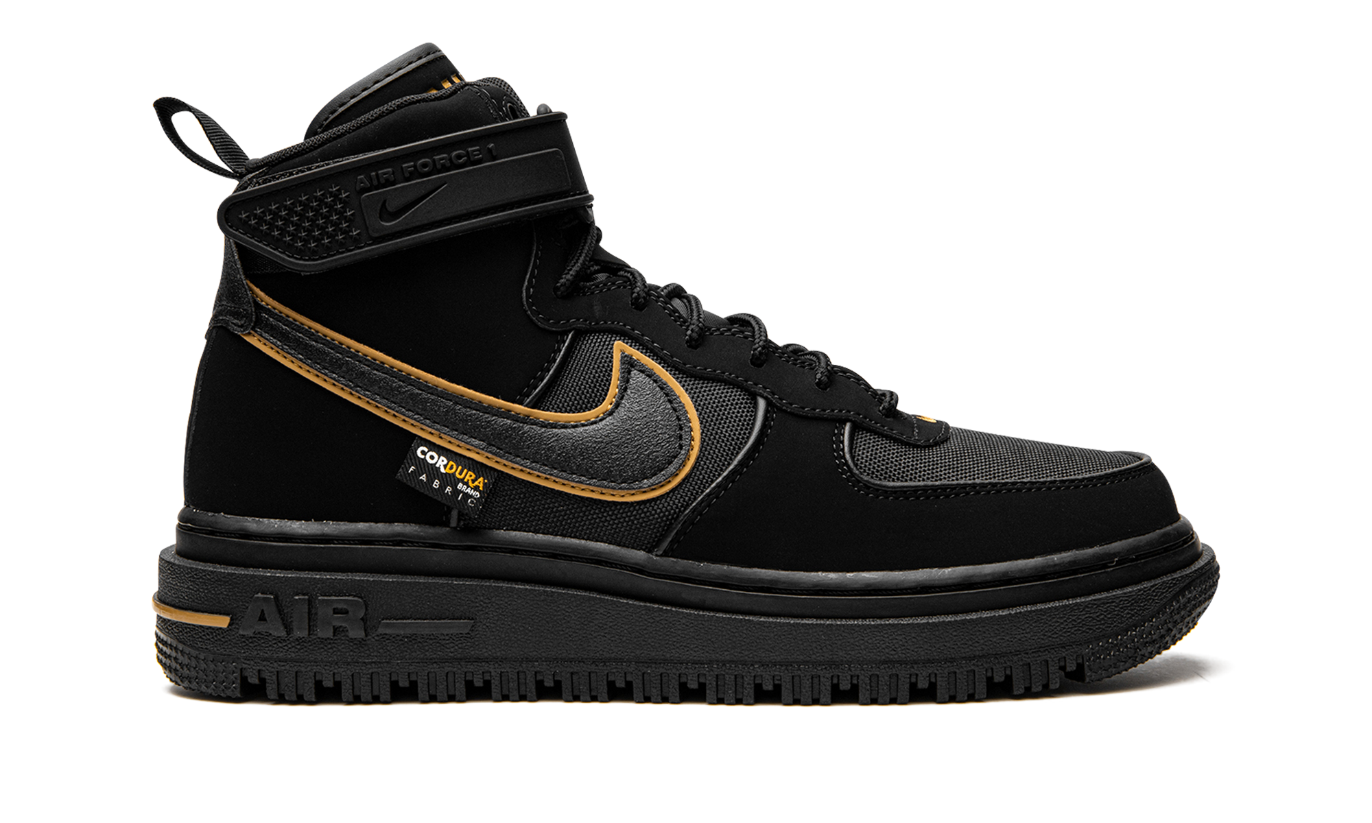 Nike Air Force 1 Boot Cordura Black Gold DO6702 001